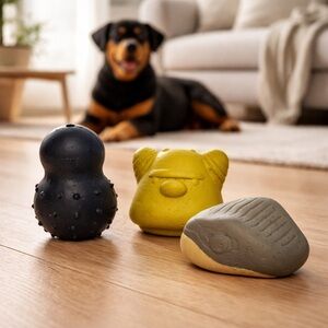 Used Bark & Nylabone Dog Toys - Set of 3